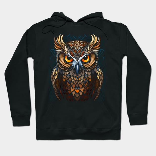 Tribal night owl Hoodie by albertocubatas